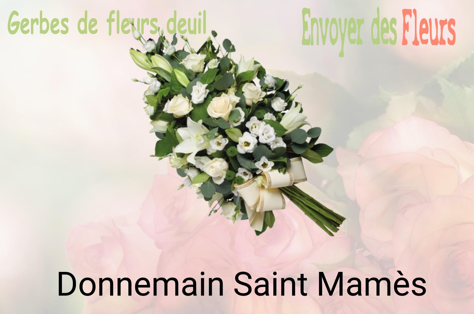 Gerbe de fleurs de deuil livrée à Donnemain-Saint-Mamès